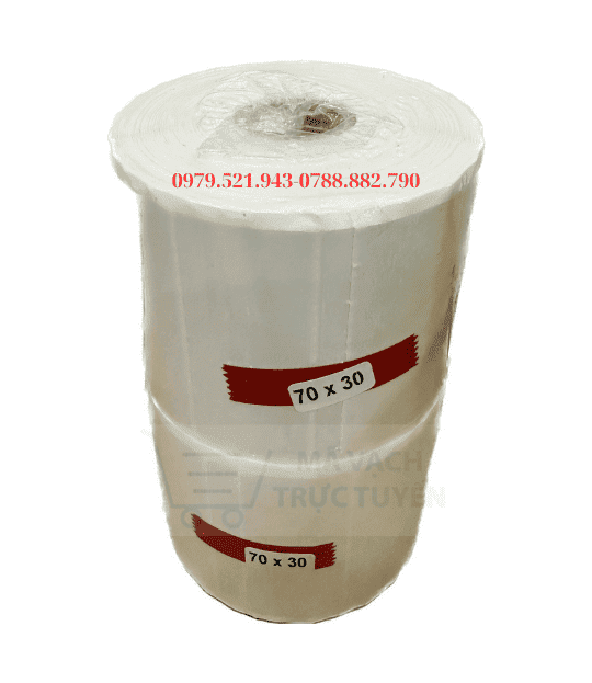 Decal PVC 70 x 30 mm x 50m xi bạc